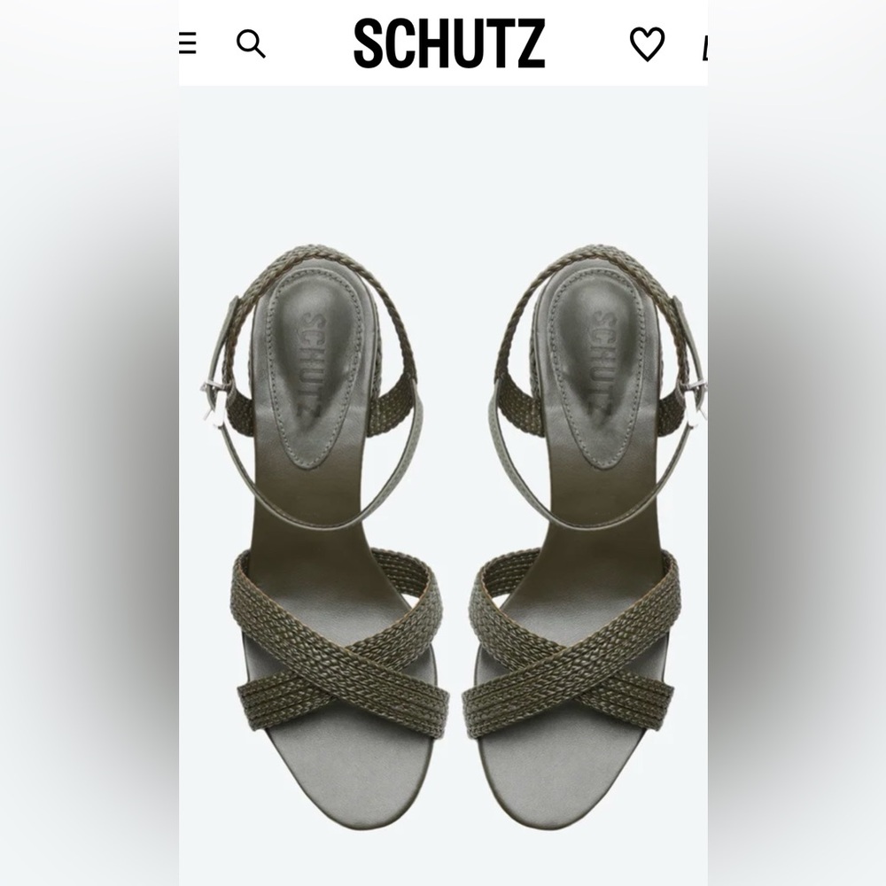 Brand new in box, SCHUTZ Karina Block Heel Sandal, Khaki color size 10
